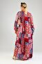 Large Size Dress Hijab Longth Viscose Plus Size Dress Claret Red - 7