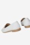 Women's White Genuine Natural Leather 34-35-41-42 Size Buckle-Strap Ballet Flats - 4