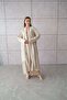 Plus Size Kimono - Striped Beige Linen - 3