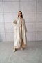 Plus Size Kimono - Striped Beige Linen - 2