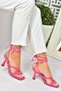 Women's Ankle Strap Heeled Shoes - 5