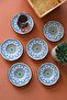 Roys Fulya Porcelain Tea Plate Set 12 cm 6 Pieces - 4