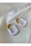 Square Design Brass Earrings - 3