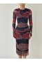 New Season Patterned Lined Tulle Dress - 3