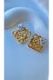 CUSTOM DESIGN SQUARE STEEL EARRINGS - 3