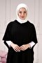Women's Black Side Laced Hooded Thin Knitwear Poncho - 4