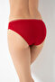 Pack of 5 Chain Stitched Breathable Fabric 100% Cotton Bikini Panties (Black, Green, Red, White, Nude) - 8