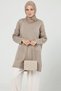 Women's Double Pocket Hijab Long Hijab Knitwear Tunik 4305