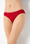 Pack of 5 Chain Stitched Breathable Fabric 100% Cotton Bikini Panties (Black, Green, Red, White, Nude) - 7