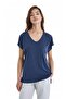 Women's V-Neck T-Shirt-60400-Navy Blue - 4