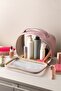 Lilac Transparent Leather Makeup Bag Cosmetic Makeup Suitcase Set| Care Travel Makeup Organizer Bag - 4