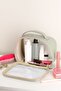 Green Transparent Leather Makeup Bag Cosmetic Makeup Suitcase Set| Care Travel Makeup Organizer Bag - 5