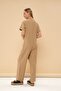 Buttoned Cotton Woven Jumpsuit Home Wear TEKS-00039 - 4