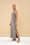 Slit Cotton Woven Dress Home Wear TEKS-00044 - 4