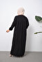 Collar Lace-Up Mevlana Cut Pocketed Hijab Dress - 6