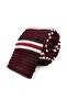 Claret Red - Red Striped Knitted Tie Knitted 8371 - 4