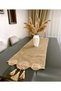 Jute Fabric Knitted Patterned Tasseled Runner 50x100 Cm