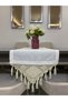 Glitter Gardenia Fabric Runner with Knitted Motif (Special Size Made)