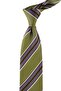 Men's Lorenzi Style Green Line Pattern Italian Silk Tie Ik829