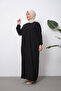 Collar Lace-Up Mevlana Cut Pocketed Hijab Dress - 4