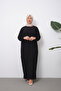 Collar Lace-Up Mevlana Cut Pocketed Hijab Dress - 3