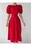 Watermelon Sleeve Midi Length Dress
