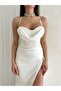 White Dress with Corset Form and Backless - 3