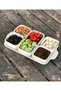5-Piece Porcelain Breakfast Bowl with Cover and Tray without Spoon - 3