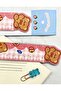 Pink Magnetic Bookmark and Ruler / Bookmark with Care Bear and Cupcake Pattern - 2