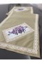 Cross Stitch Embroidered Beige Color Runner 40x120 cm (Special Size Made) - 2