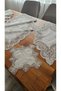 Linen Gardenia Wearing Laced Luxury Living Room Set 5 Pieces Cream - 6