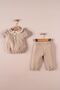 6-18 Months Baby Muslin Set - Scallop Collar, Short Sleeve, 100% Cotton