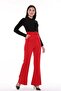 CEDY Women's Spanish Leg, High Waist, Belted Trousers, Oversize Original Cut, C3004 RED - 4