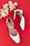 Genuine Leather Low Heel Shoes Vdt.010 White - 4