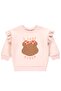 Girl's Glittery Minie Mouse Character Frilly Shoulder Detailed Sweatshirt