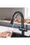 Purified Spiral Kitchen Sink Faucet Black Functional 2 Modes