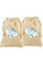 Printed Cloth Suitcase Organizer Gift Bag 2 Pieces