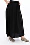 24073 Women's Black Comfortable Skirt with Hidden Pockets - 3