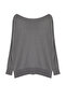 Gray Boat Neck Slim Regular Knitwear Sweater Tbbaw24An00041 - 7