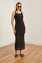 Geometric Patterned Black Maxi Knitwear Summer Dress - ELB-19002230 - 3