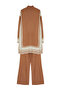 Camel Rahat Kesim Triko Çizgili Tunik-Pantolon Alt-Üst Takım TCTAW24US00057 - 6