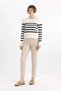 J8743Az/Bg687 Defacto Women's Canvas Trousers Beige - 3