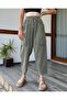 Khaki Cotton Linen Shalwar Trousers - Double Pocket - 3