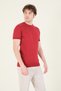 Men's Crew Neck Mercerized T-Shirt Burgundy - 4