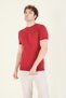 Men's Crew Neck Mercerized T-Shirt Burgundy - 3