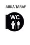 Metal 3D Wc Direction Sign Bay & Double Sided Embossed - 4