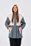 Hooded Unlined Green Women's Coat İdil - 5