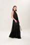 Meat Iconic Design Black Back Low-cut Chiffon Dress - 3
