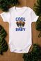 Organic %100 Cotton Teddy Bear Cool Baby Snap-Fastened Button Bodysuit Romper 5345
