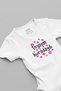 Organic 100% Cotton Auntie Was Here Written Kiss Print Baby Bodysuit Snap Fastener Jumpsuit 5121